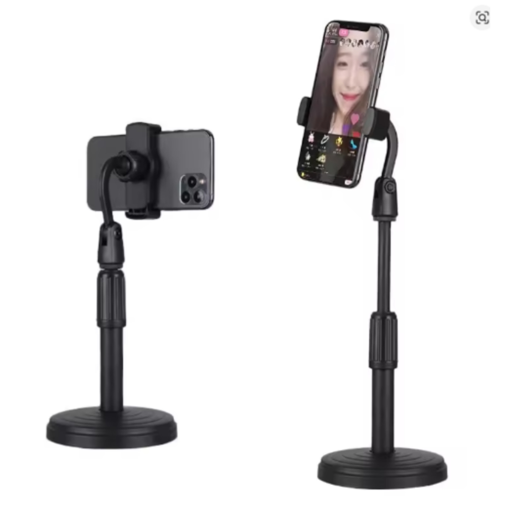 Suporte Tripé Para Mesa Celular Pedestal Ajustável 360° Perfeito para Vídeos e Selfies Profissionais