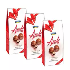 Kit 3 Caixas Bombom Coração Avelã 55g - Montevergine