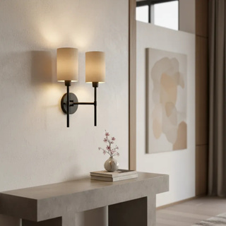 Arandela luminaria de Parede Imperial Elegante com Dupla Cúpula Decoração iluminação Casa Sala Quarto em Oferta na Shopee