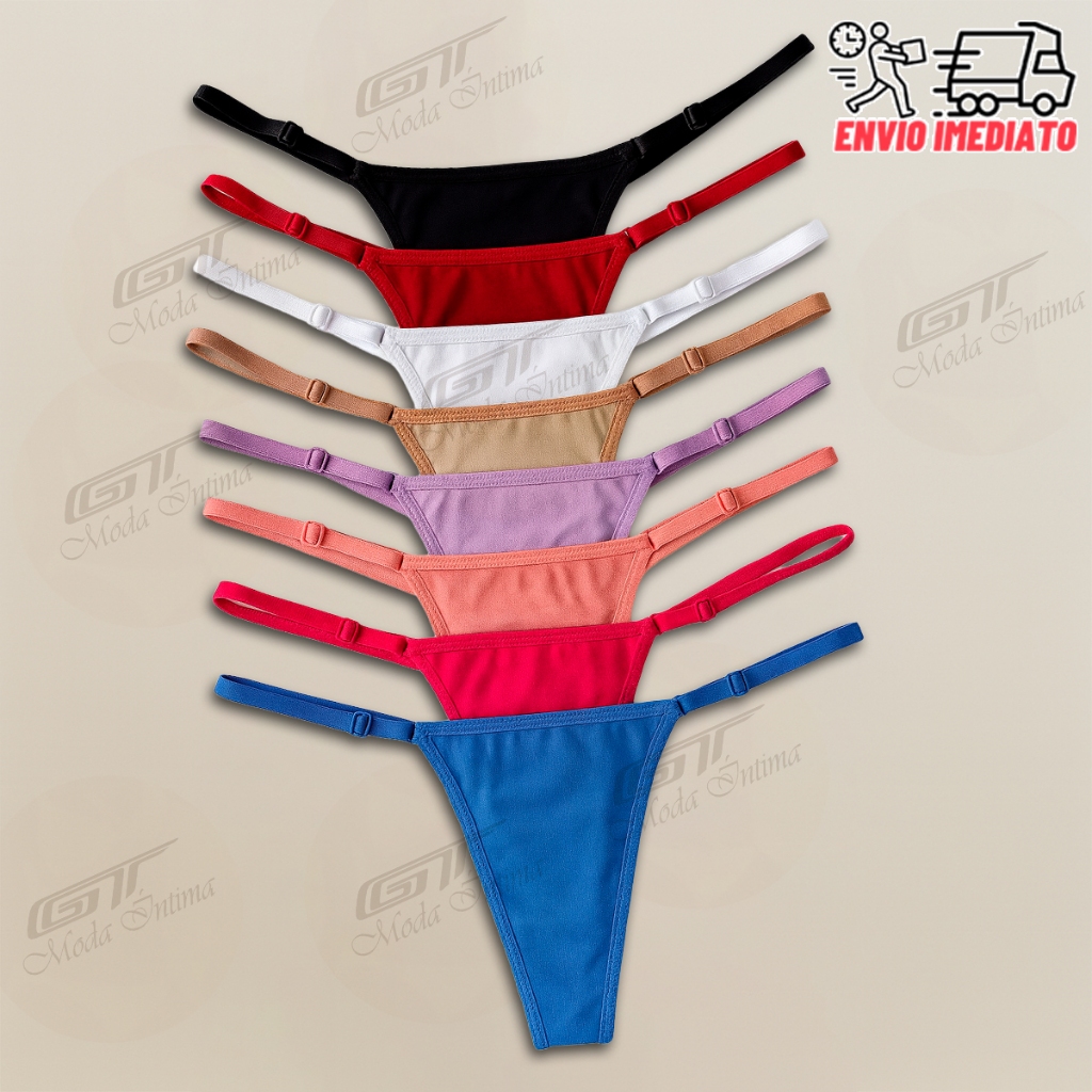 Kits Calcinhas Microfibra Fio Dental Regulagem Lateral em Oferta na Shopee