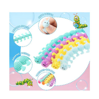 kit 6 Flofy Squish Fidget Toy centopeia Anti-Stress Pop It Estica E Solta Sensorial Relaxante   CENTOPEIA