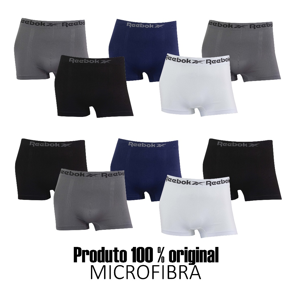 Kit 5 ou 10 cuecas boxer Reebok