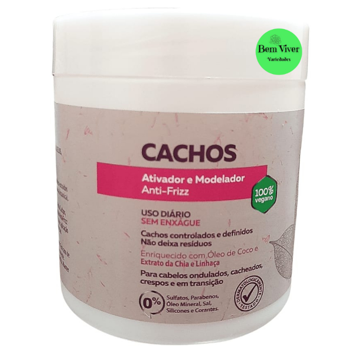 Creme Apse Cachos Creme de Pentear Para Cachos Anti Frizz - 500g
