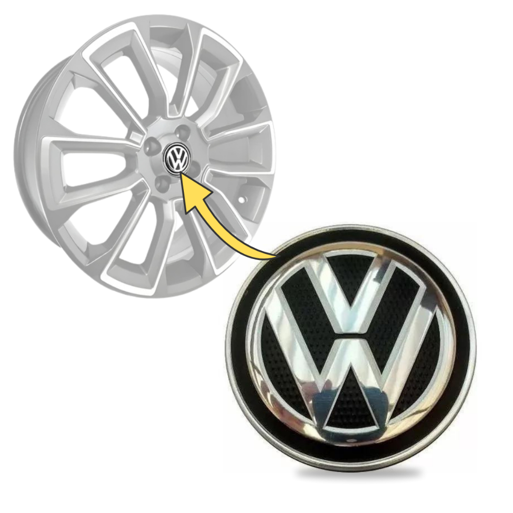 Calotinha Miolo Tampa Centro Roda Gol Polo Fox 56mm gol voyage saveiro virtus polo fox t-cross Golf Spacefox Crossfox