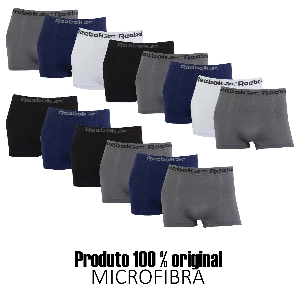Kit 7 ou 14 cuecas boxer Reebok