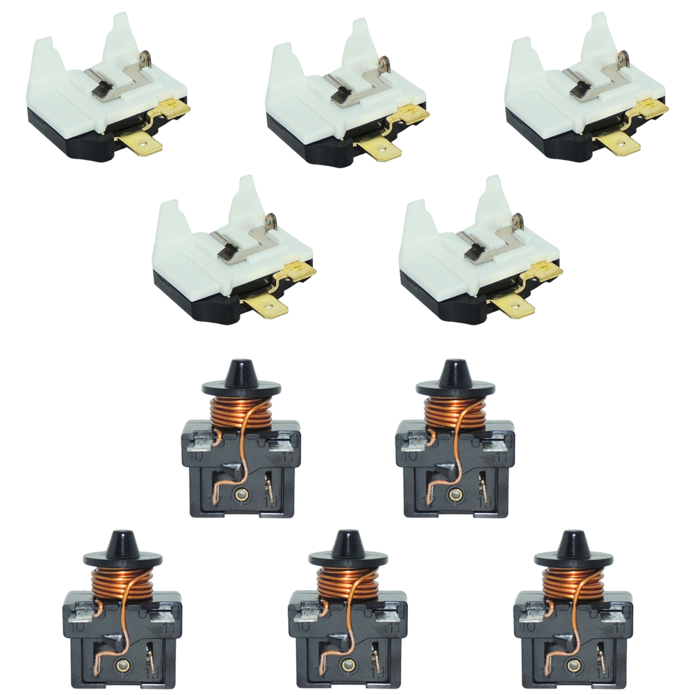 05 KITS RELE EMBRACO 1/3 110V E PROTETOR TÉRMICO 1/3 10A 110V - PARA GELADEIRA COM COMPRESSORES EMBRACO EGAS E FF