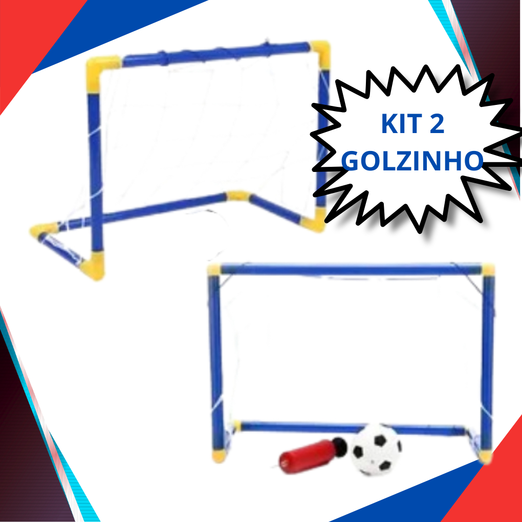 Kit 1/2 Futebol Golzinho Mini Trave Rede e Bola brinquedo para menino