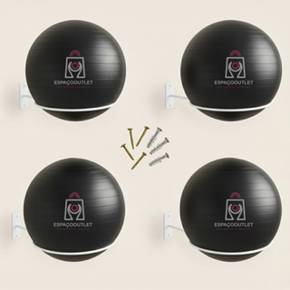 Kit04 Suporte Bola Pilates Suiça + Parafuso E Buchas Reforçado em Oferta na Shopee
