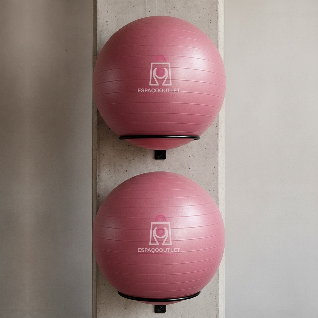 Kit04 Suporte Bola Pilates Suiça + Parafuso E Buchas Reforçado