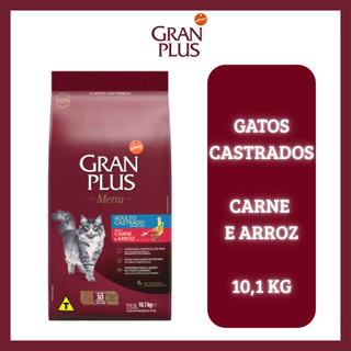 Ração para gatos castrados adulto Carne e arroz GranPlus Menu - 10,1kg