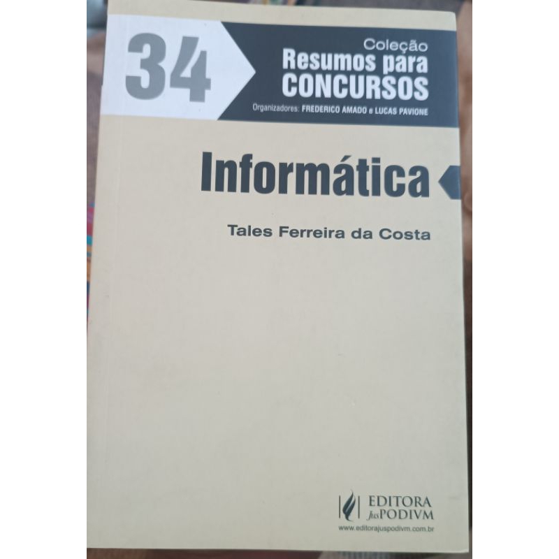 Livro Informática 34 Coleção Para Concursos