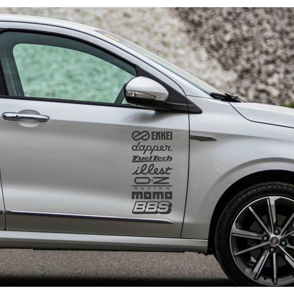 ADESIVO VIDRO TRASEIRO DO CARRO MARCAS ESPORTIVAS TUNING OU PARA LATERAL DO CARRO