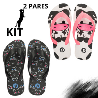 Kit Chinelo Infantil Estampado Feminino Passeio em Oferta na Shopee