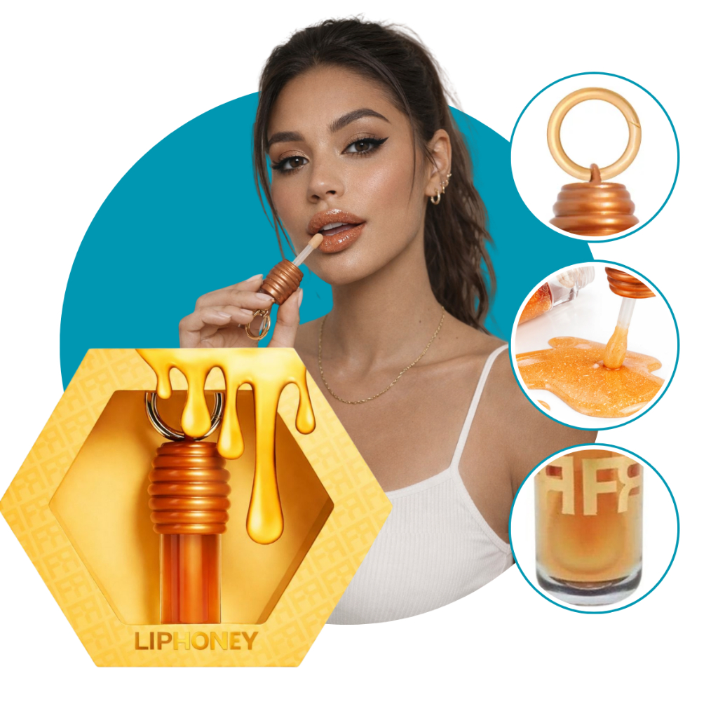 Gloss Labial LipHoney Hidratante Protetor Chaveiro | Brilho e Cuidado Portátil