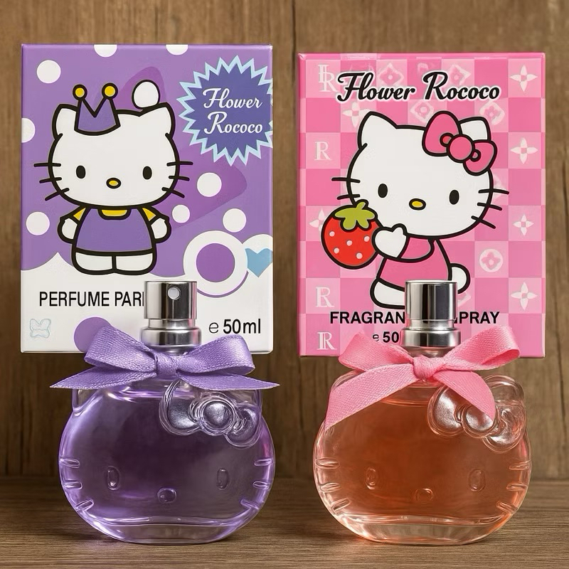 Perfume da Hello Kitty Flower Rococó 50 ml roxo em Oferta na Shopee