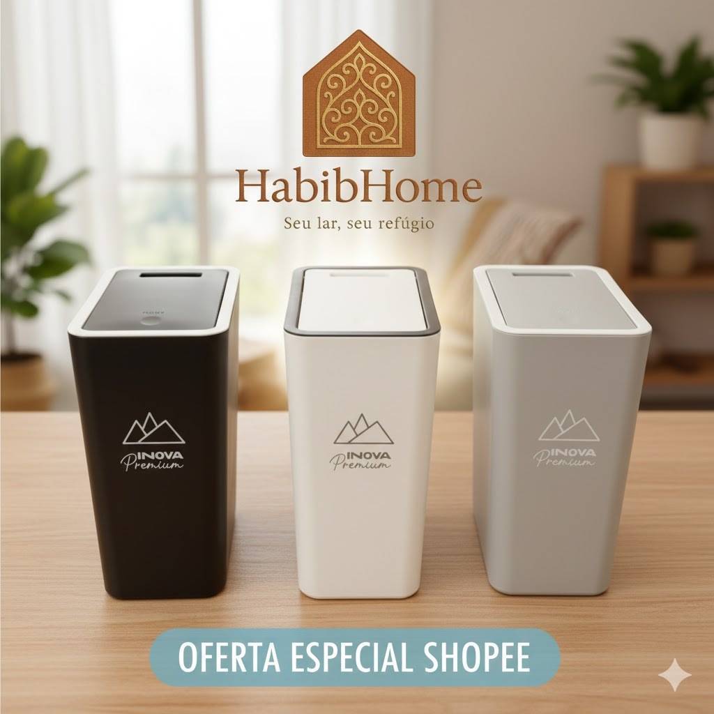 Lixeira Elegante com Tampa Click – Design Moderno e Alta Durabilidade Envio Imediato em Oferta na Shopee