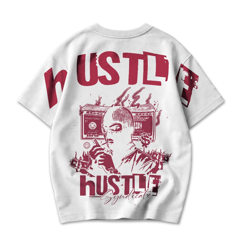 Camiseta - Streetwear Estampa Gangster Hustle Nova