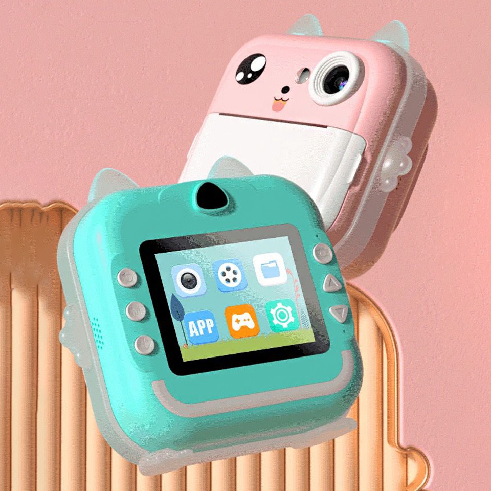 Câmera Infantil Que Imprime Foto Mini Digital Câmera Impressão instantânea Crianças Com Vídeo Fotos