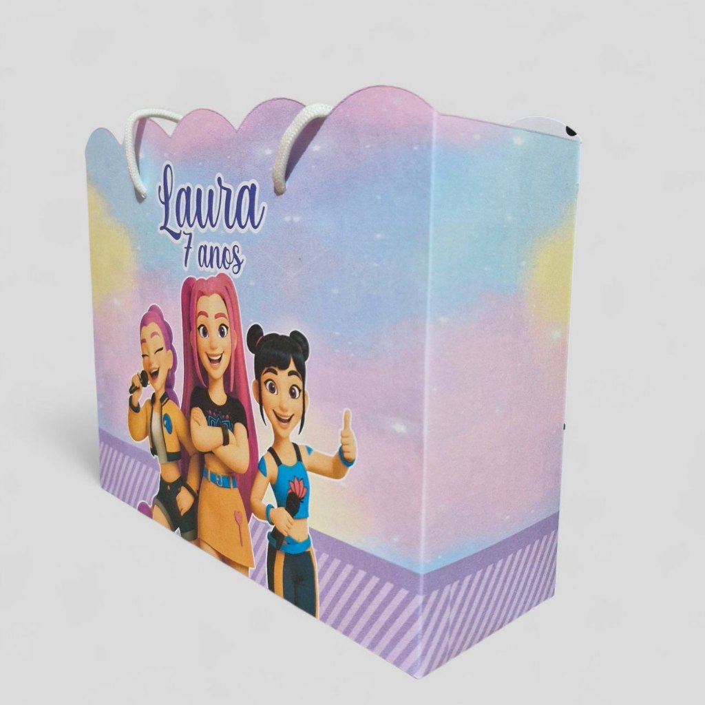 40 SACOLINHA PERSONALIZADAS GUERREIRAS K POP - PEGUE E MONTE - Sacolinha | Lembrancinha | Mimos | Aniversário GUERREIRAS