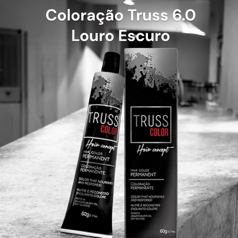 Coloração Permanente Truss 6.0 Louro escuro 60g Tinta De Cabelo em Oferta na Shopee