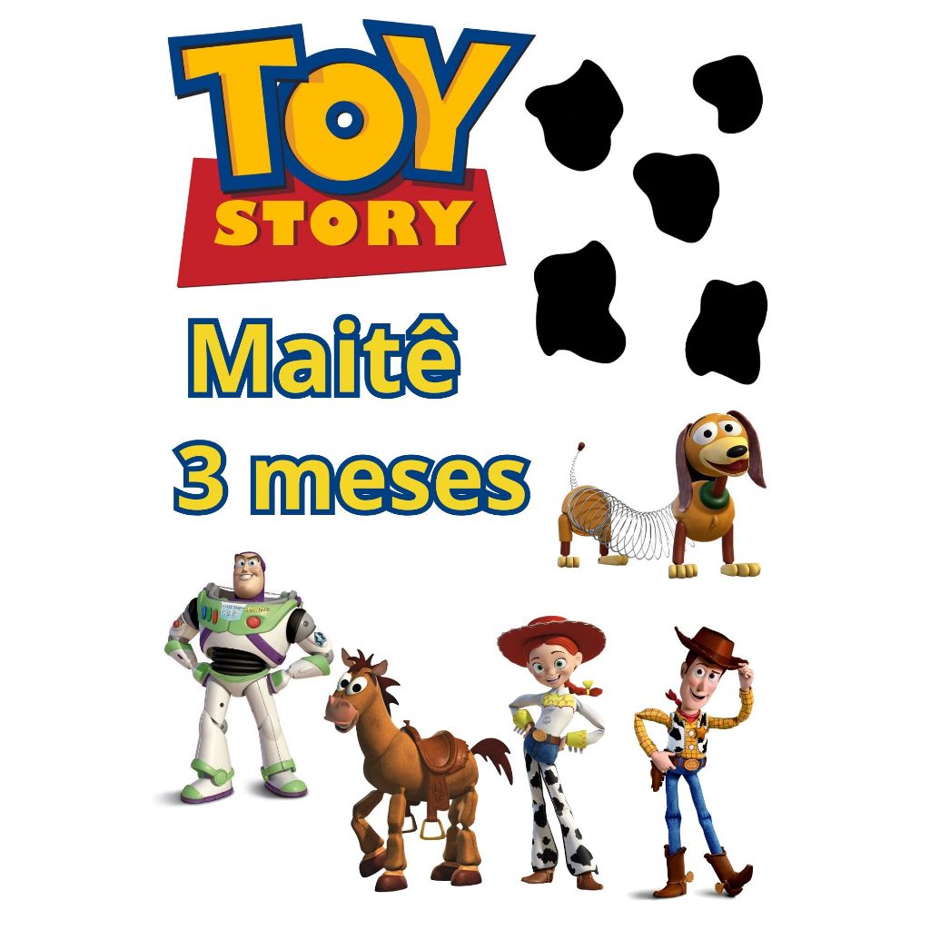 Topo de Boo Personalizado Toy Story em Oferta na Shopee