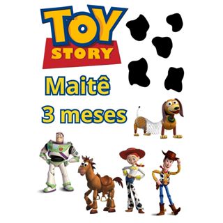 Topo de Boo Personalizado Toy Story em Oferta na Shopee