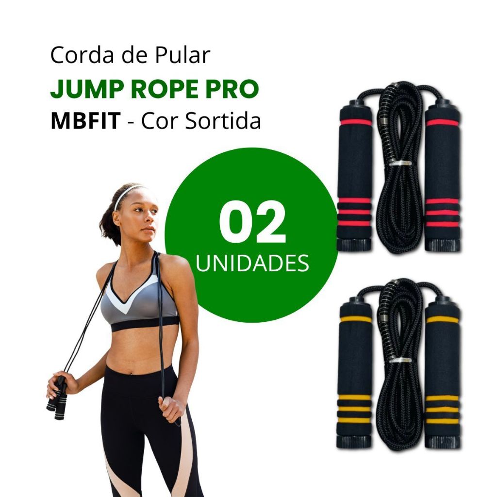Kit 2 Corda De Pular Crossfit Jump Rope Academia - MB Fit em Oferta na Shopee