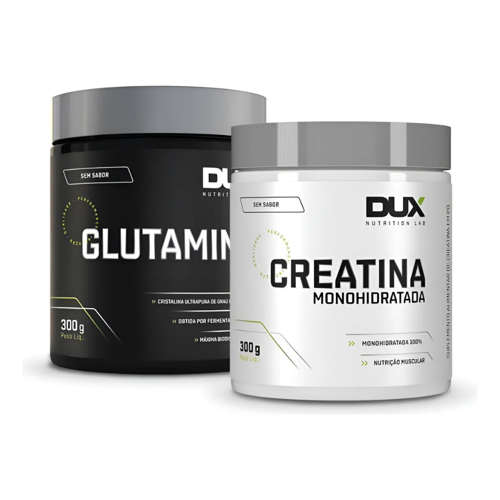 Creatina Monohidratada 300g + Glutamina 300g Dux