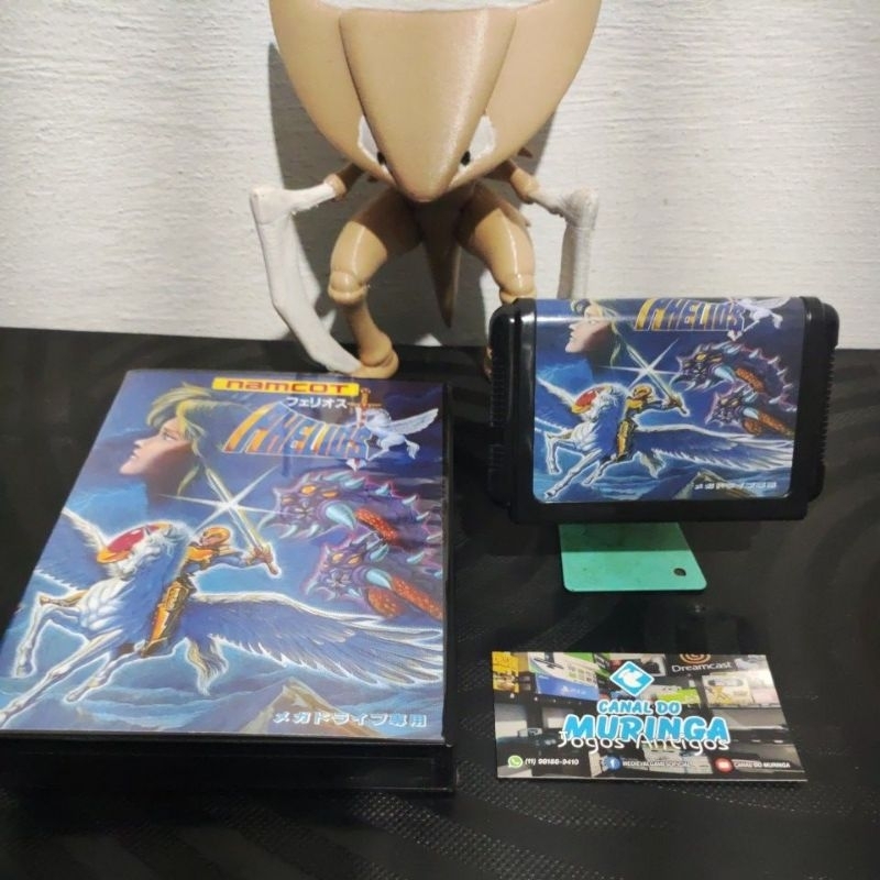 Phelius - Mega Drive - japonês - Carcaça nova - label nova - Caixa de plástico preta padrão Sega
