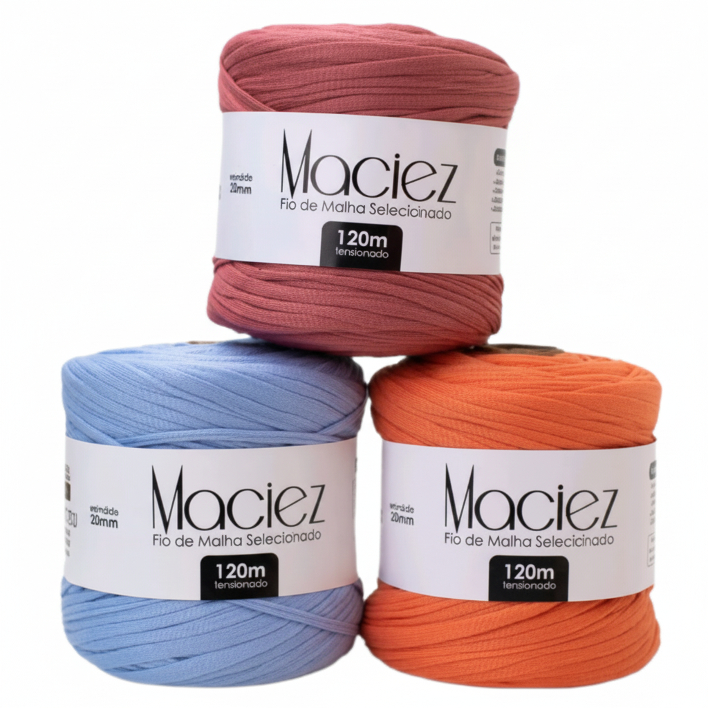 Fio de Malha Crochê 25mm 120 Metros Diversas Cores