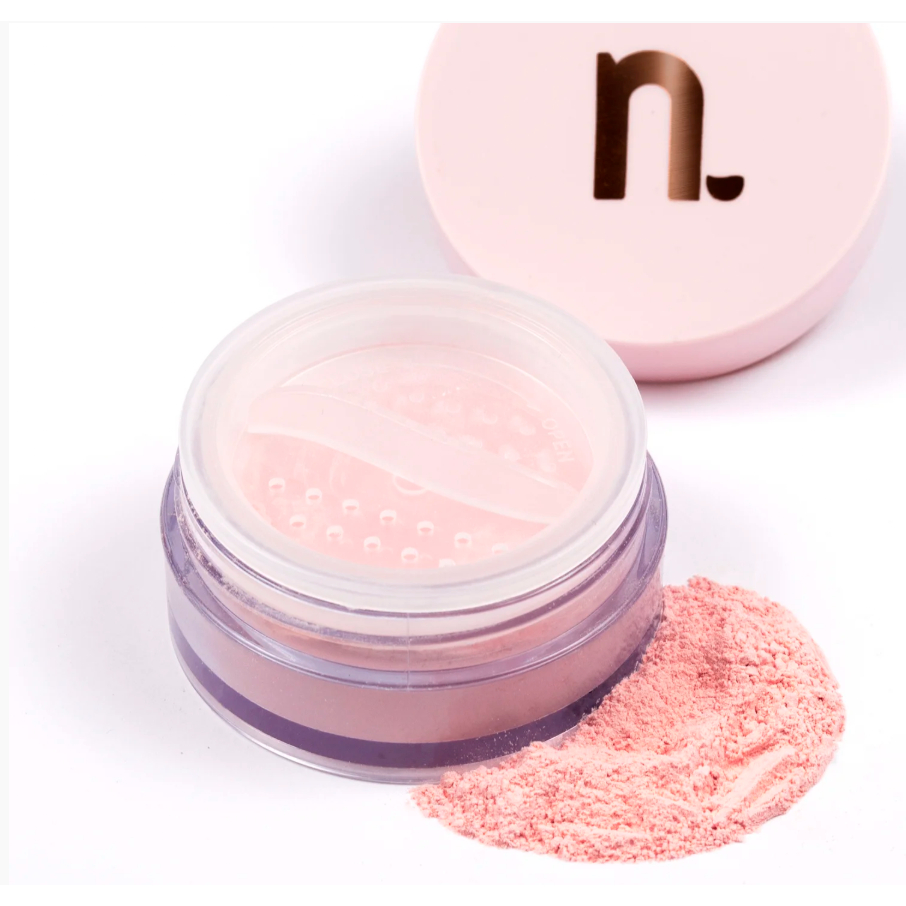 Pó Facial Translucent Rosê - Nina Makeup - Pó solto rosa -15g