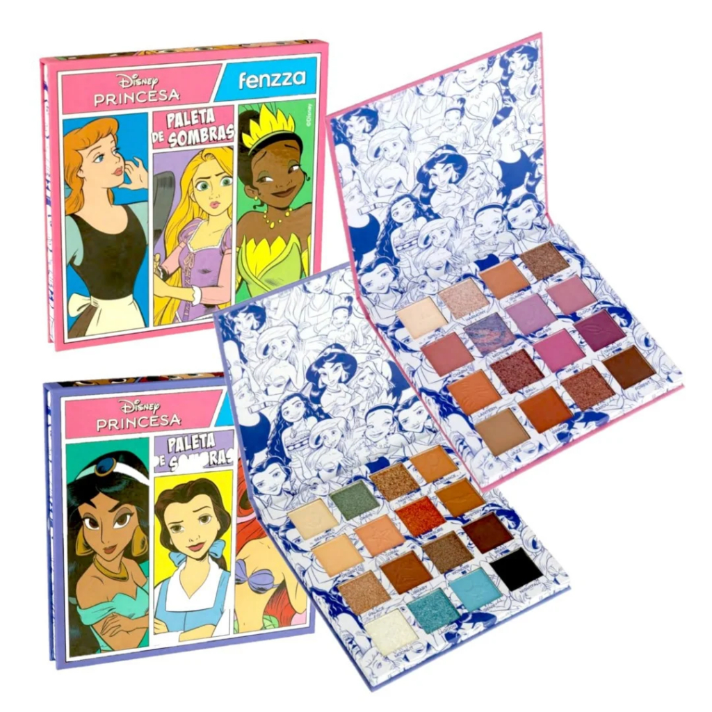 NOVIDADE Paleta de Sombras Princesas Disney by Fenzza - DIS130 Textura Macia e Fácil de Aplicar em Oferta na Shopee