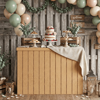 Mesa Fake MDF Desmontável 80cm Tipo Cômoda Ripada Mesa de Festa Decoração Bolo Cenário em Oferta na Shopee