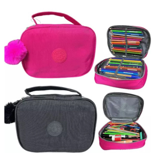 Estojo Escolar Box Organizador Feminino Masculino Grande Com Alça De Lapis 7654 em Oferta na Shopee