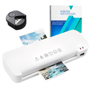 Plastificadora Laminadora A4 Plastificar Documentos Fotos ou Kit com Cortador e Plásticos 125mic em Oferta na Shopee