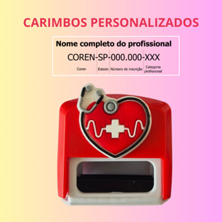 CARIMBO ENFERMAGEM PERSONALIZADO NYKON 302 ESTOJO PROFISSÕES PROFISSIONAL PAPELARIA E AFINS em Oferta na Shopee