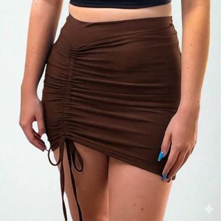 Saia Drapeada Curta Feminina Suplex Festas Baladas Dia a Dia Look Estiloso Moderno