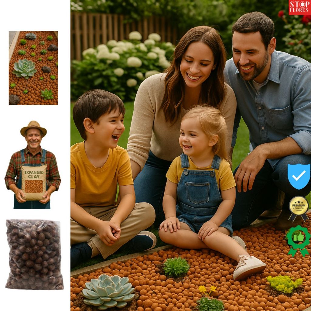 Argila Expandida 25 Litros para Vasos e Jardim – Drenagem Eficiente