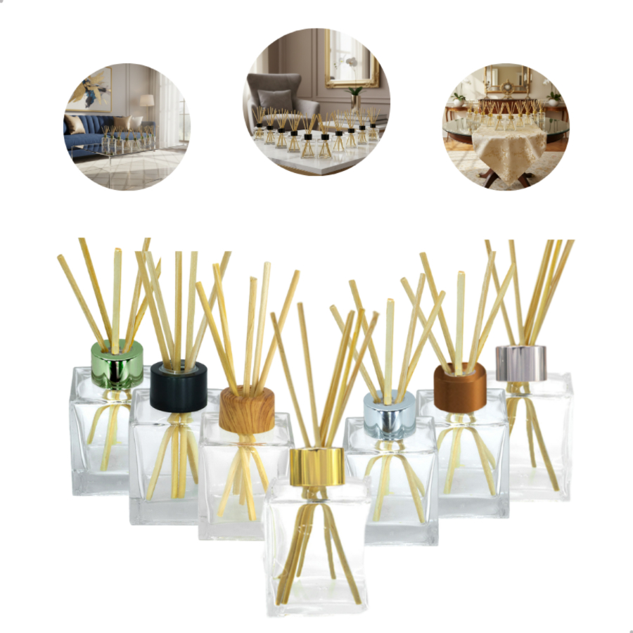 Kit 5 Vidro Cubo 100ml Aromatizador Vareta E Tampa em Oferta na Shopee