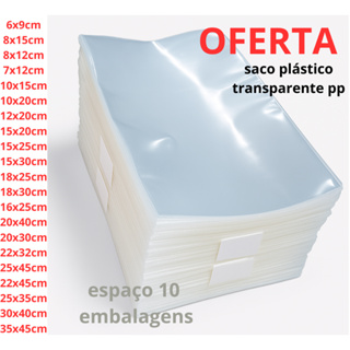 saco TRANSPARENTE VARIAS MEDIDAS 100/ 50 / 10un saco plástico brilhante tipo celofane em Oferta na Shopee