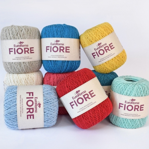 Linha Fiore 8/4 - 150g (500m) Euroroma - Fio Ecológico Nº 2 para Crochê e Tricô