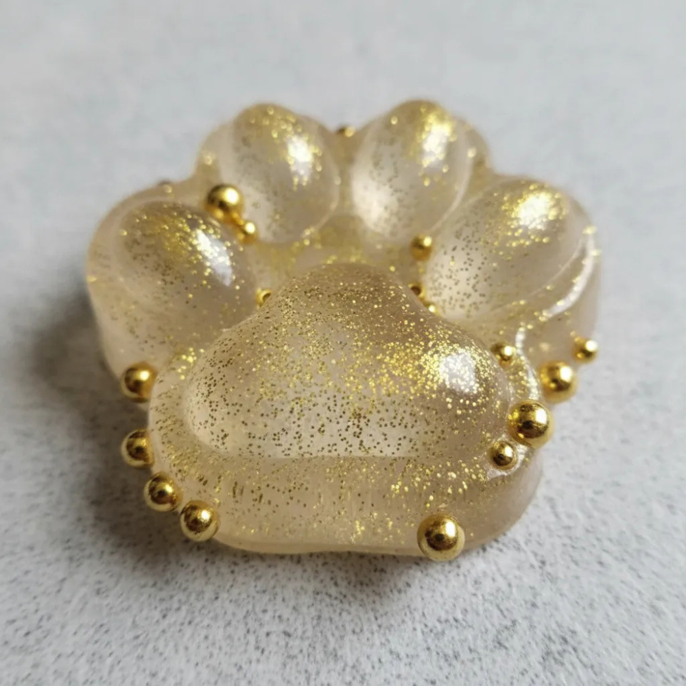 Patinha Gato Squishy Brinquedo Transparente Glitter Dourado Fidget Antistress Taba Squishi Apertar em Oferta na Shopee