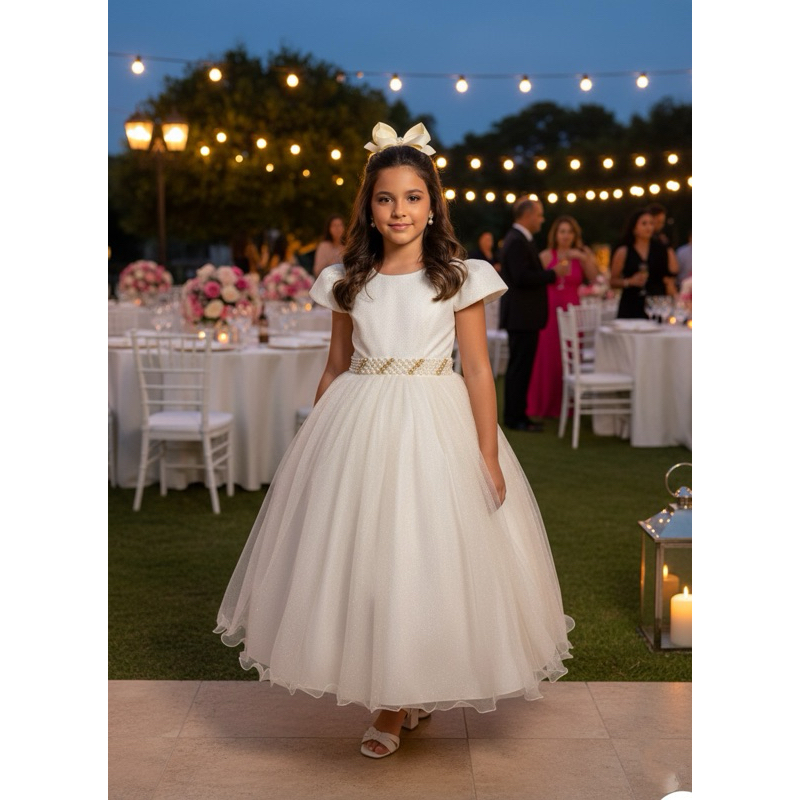 Vestido infantil juvenil-festas, casamento, batizado, florista, formatura Marie Longo Heloisa Off