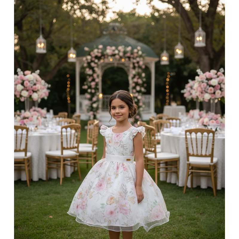 Vestido infantil juvenil-festas, casamento, batizado, florista, formatura Mini Miss Luma Off