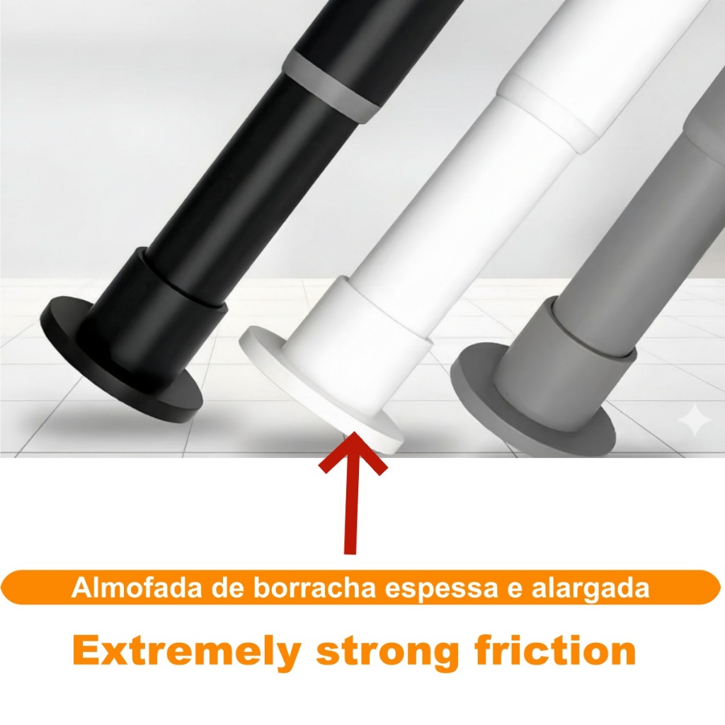 Varão Regulável Barra Pressão /cortina Box Banheiro Cozinha 70-120CM