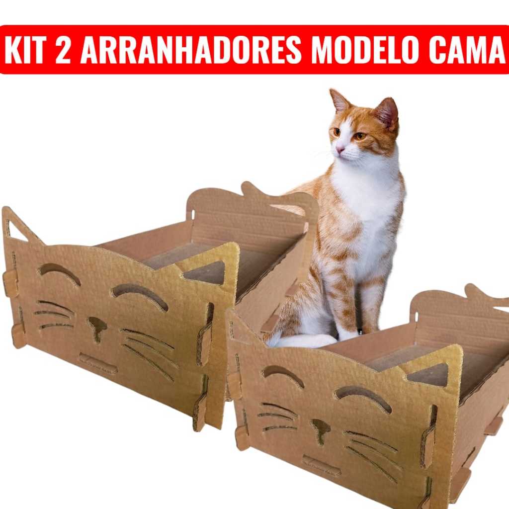 Kit 2 Arranhador Cama BeCat Premium – Conforto e Proteção para o Sofá