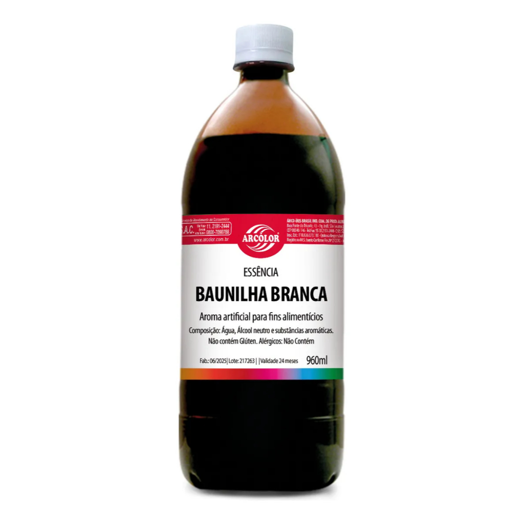 Essência de Baunilha Branca 960ml - Arcolor