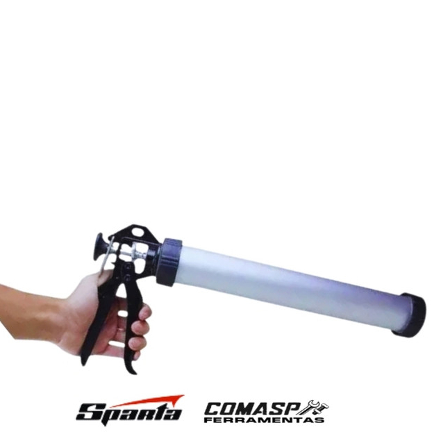 Aplicador De Silicone Fechado De Alumínio 400 ml Sparta · foto 2