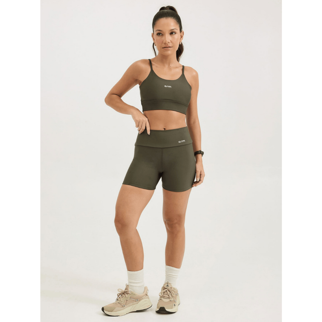 Conjunto Fitness Feminino Short e Top Alça Digital Arm em Oferta na Shopee