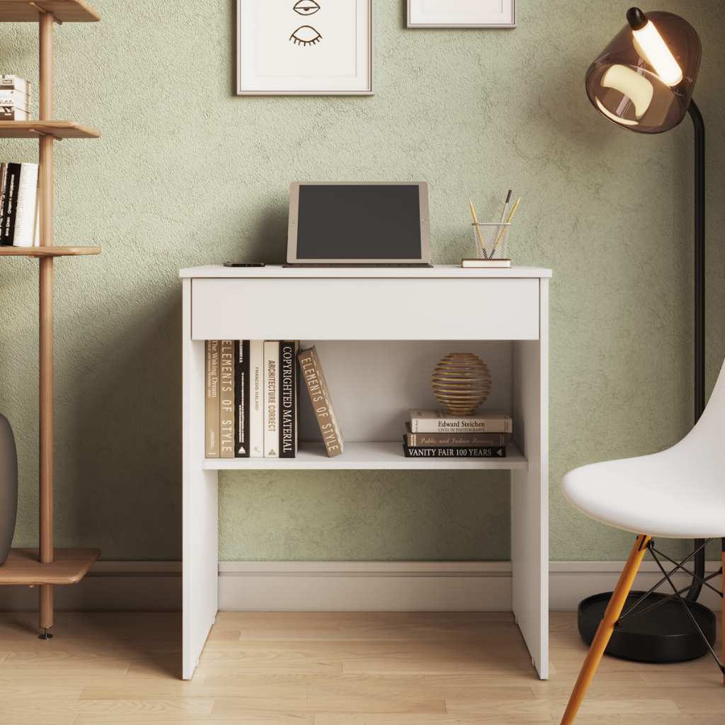 Escrivaninha Para Quarto Pequena Com Prateleira e Gaveta Home Office em Oferta na Shopee